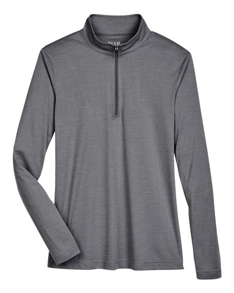 Team 365 Women's Zone Sonic Heather Performance Quarter-Zip Pullover-1