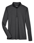 Team 365 Women's Zone Sonic Heather Performance Quarter-Zip Pullover-1