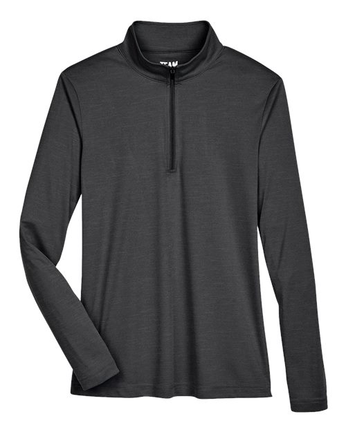 Team 365 Women's Zone Sonic Heather Performance Quarter-Zip Pullover-1