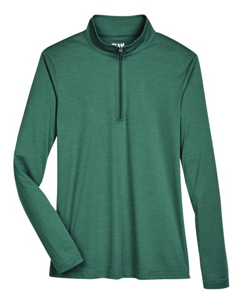 Team 365 Women's Zone Sonic Heather Performance Quarter-Zip Pullover-1