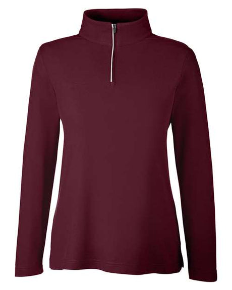 CORE365 Women's Fusion ChromaSoft Pique Quarter-Zip Pullover-1
