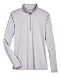 Team 365 Women's Zone Sonic Heather Performance Quarter-Zip Pullover-1