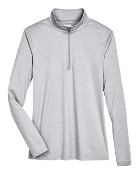 Team 365 Women's Zone Sonic Heather Performance Quarter-Zip Pullover-1