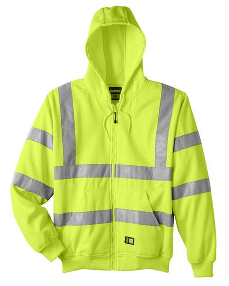 Berne Apparel Men's Berne Hi-Vis Class 3 Lined Hooded Sweatshirt
