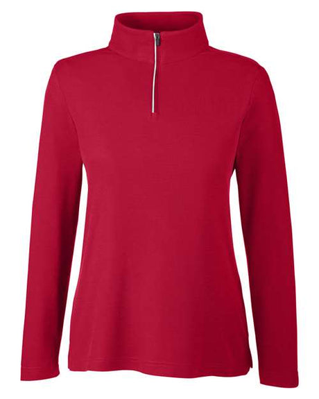 CORE365 Women's Fusion ChromaSoft Pique Quarter-Zip Pullover-1