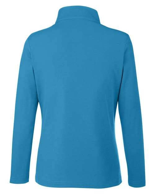 CORE365 Women's Fusion ChromaSoft Pique Quarter-Zip Pullover-2
