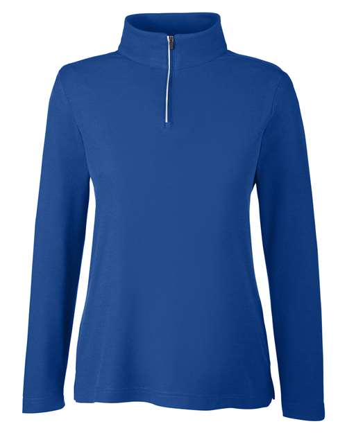 CORE365 Women's Fusion ChromaSoft Pique Quarter-Zip Pullover-1