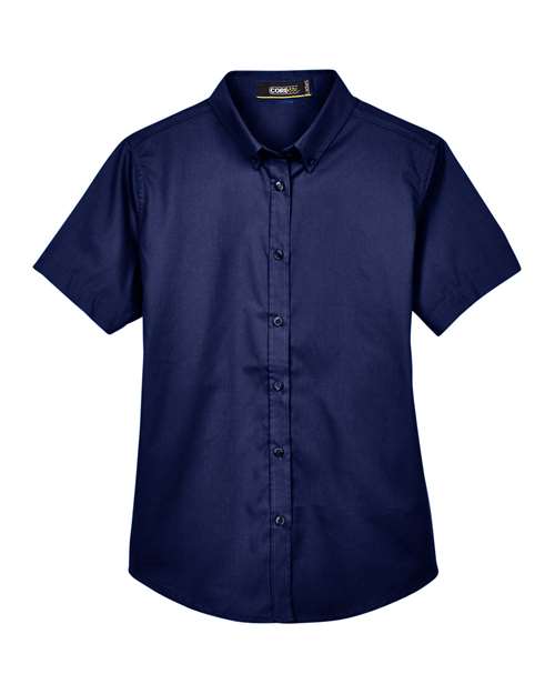 CORE365 Women's Optimum Short Sleeve Twill Shirt-1