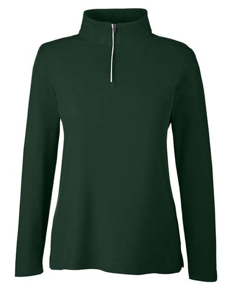 CORE365 Women's Fusion ChromaSoft Pique Quarter-Zip Pullover-1