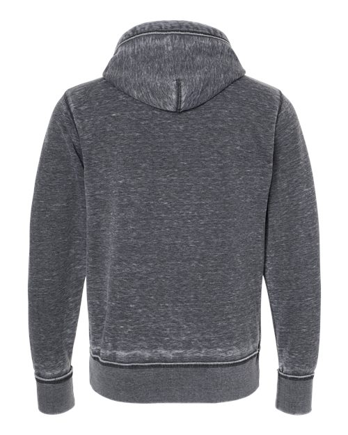 J. America Adult Vintage Zen Full-Zip Fleece Hooded Sweatshirt JA8916-AB-2