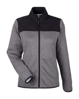 CORE365 Women's Venture Heathered Stripe Hybrid Jacket-1
