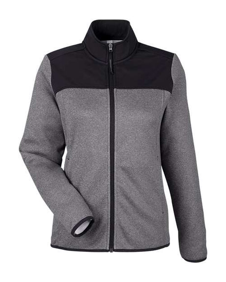CORE365 Women's Venture Heathered Stripe Hybrid Jacket-1