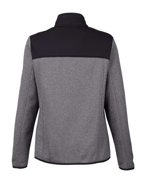 CORE365 Women's Venture Heathered Stripe Hybrid Jacket-2