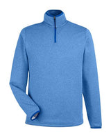 CORE365 Men's Venture Heathered Stripe Quarter-Zip Pullover-1