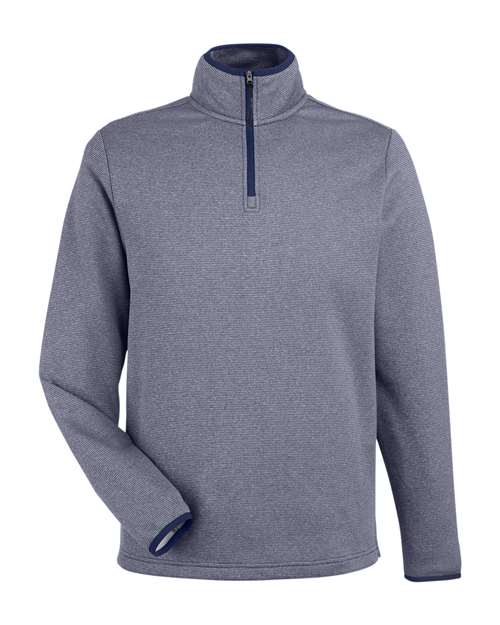 CORE365 Men's Venture Heathered Stripe Quarter-Zip Pullover-1