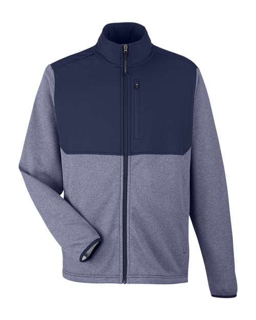CORE365 Men's Venture Heathered Stripe Hybrid Jacket-1