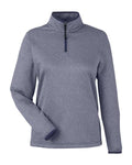CORE365 Women's Venture Heathered Stripe Quarter-Zip Pullover-1