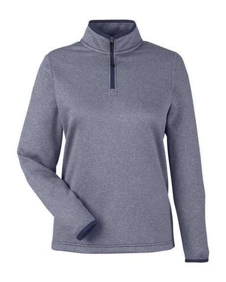 CORE365 Women's Venture Heathered Stripe Quarter-Zip Pullover-1