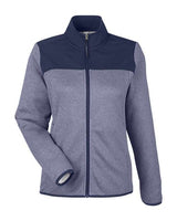 CORE365 Women's Venture Heathered Stripe Hybrid Jacket-1