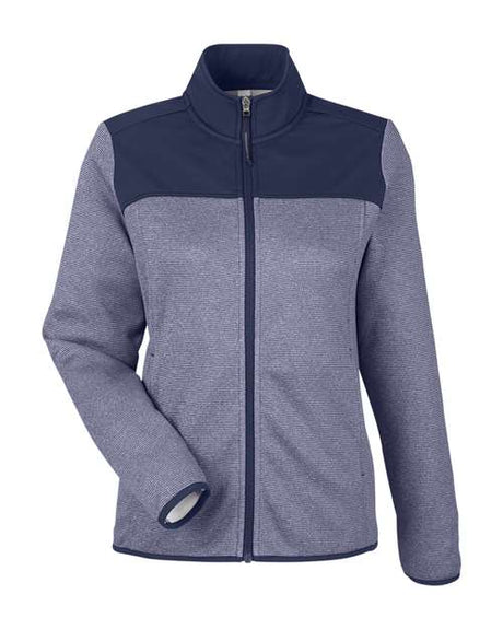 CORE365 Women's Venture Heathered Stripe Hybrid Jacket-1
