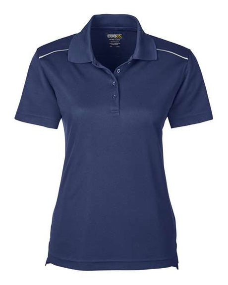 CORE365 Women's Radiant Performance Piqué Polo with Reflective Piping