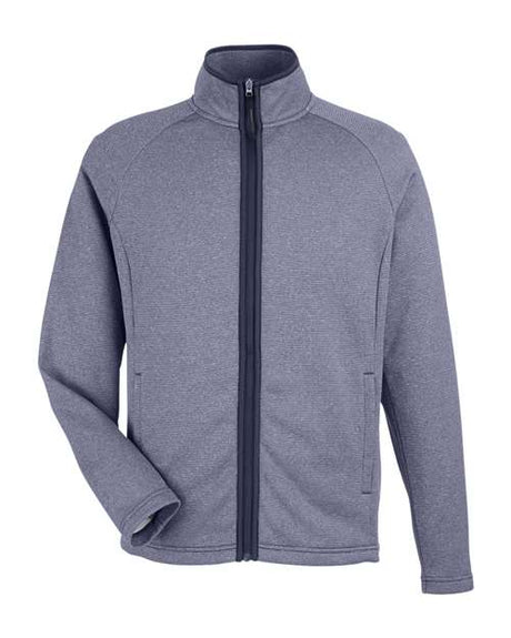CORE365 Men's Venture Heathered Stripe Full-Zip Jacket-1