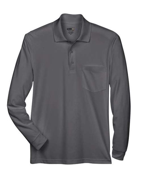 CORE365 Men's Pinnacle Performance Long Sleeve Piqué Polo with Pocket-1