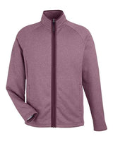 CORE365 Men's Venture Heathered Stripe Full-Zip Jacket-1