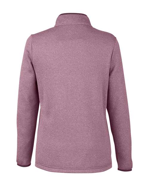 CORE365 Women's Venture Heathered Stripe Quarter-Zip Pullover-2