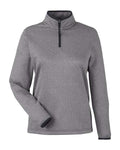 CORE365 Women's Venture Heathered Stripe Quarter-Zip Pullover-1