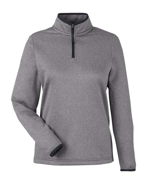 CORE365 Women's Venture Heathered Stripe Quarter-Zip Pullover-1
