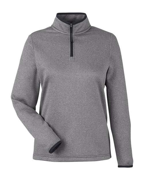 CORE365 Women's Venture Heathered Stripe Quarter-Zip Pullover-1