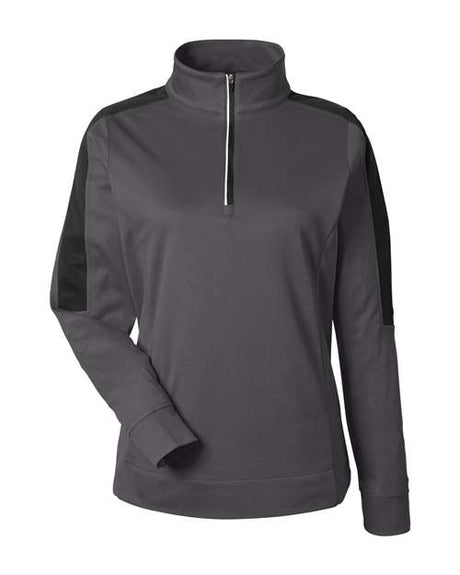 CORE365 Women's Market Snag Protect Mesh Colorblock Quarter-Zip Pullover-1