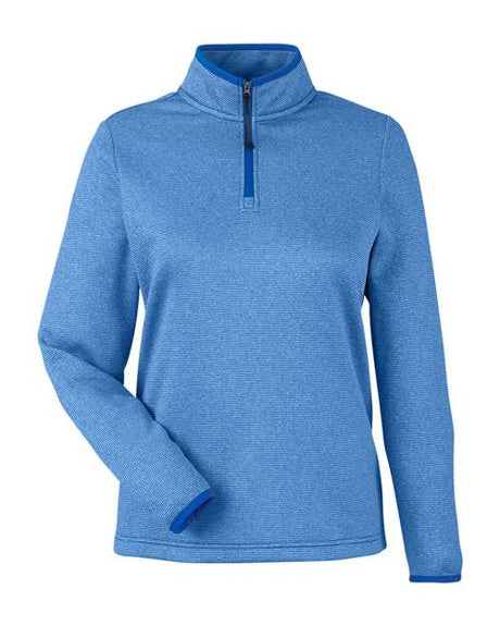 CORE365 Women's Venture Heathered Stripe Quarter-Zip Pullover-1