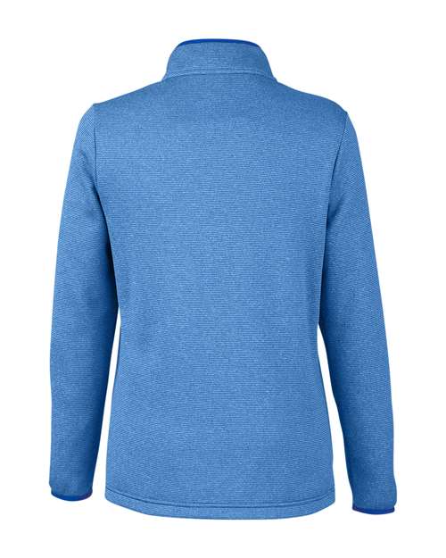CORE365 Women's Venture Heathered Stripe Quarter-Zip Pullover-2
