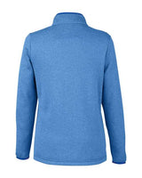 CORE365 Women's Venture Heathered Stripe Quarter-Zip Pullover-2