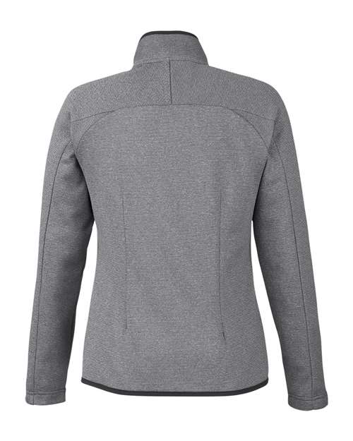 CORE365 Women's Venture Heathered Stripe Full-Zip Jacket-2