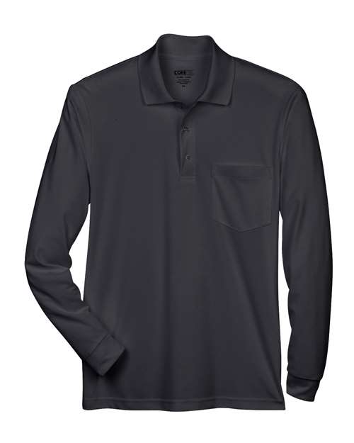 CORE365 Men's Pinnacle Performance Long Sleeve Piqué Polo with Pocket-1