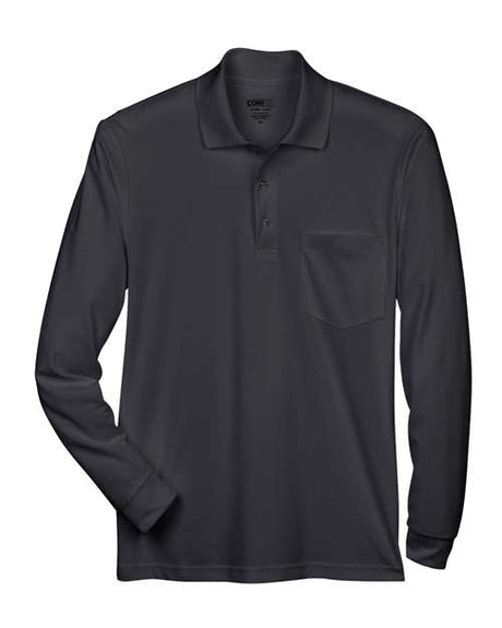 CORE365 Men's Pinnacle Performance Long Sleeve Piqué Polo with Pocket-1