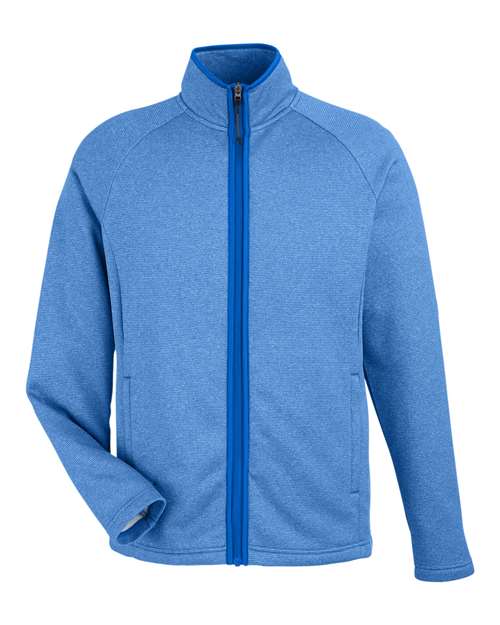 CORE365 Men's Venture Heathered Stripe Full-Zip Jacket-1