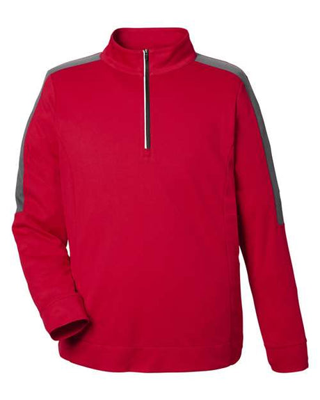 CORE365 Men's Market Snag Protect Mesh Colorblock Quarter-Zip Pullover-1
