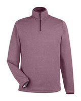 CORE365 Men's Venture Heathered Stripe Quarter-Zip Pullover-1