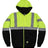 Berne Apparel Men's Hi-Vis Class 3 Color Block Full-Zip Hooded Sweatshirt