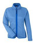CORE365 Women's Venture Heathered Stripe Full-Zip Jacket-1