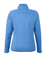 CORE365 Women's Venture Heathered Stripe Full-Zip Jacket-2
