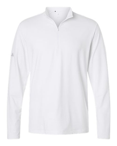 adidas Men's Textured Stripe Quarter-Zip Pullover-1