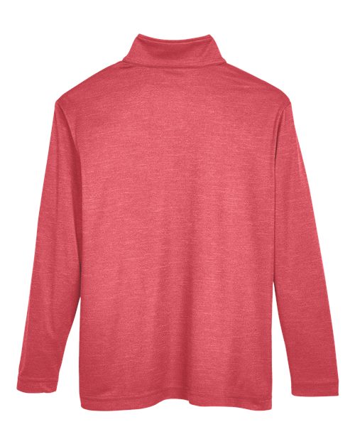 Team 365 Youth Zone Sonic Heather Performance Quarter-Zip Pullover-2