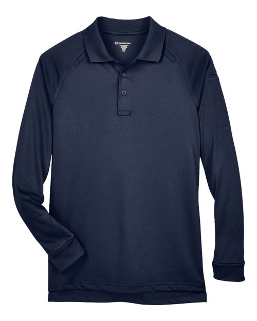 Harriton Men's Advantage Long Sleeve Tactical Polo-1