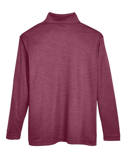 Team 365 Youth Zone Sonic Heather Performance Quarter-Zip Pullover-2