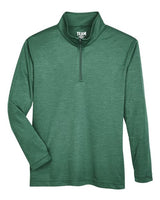 Team 365 Youth Zone Sonic Heather Performance Quarter-Zip Pullover-1